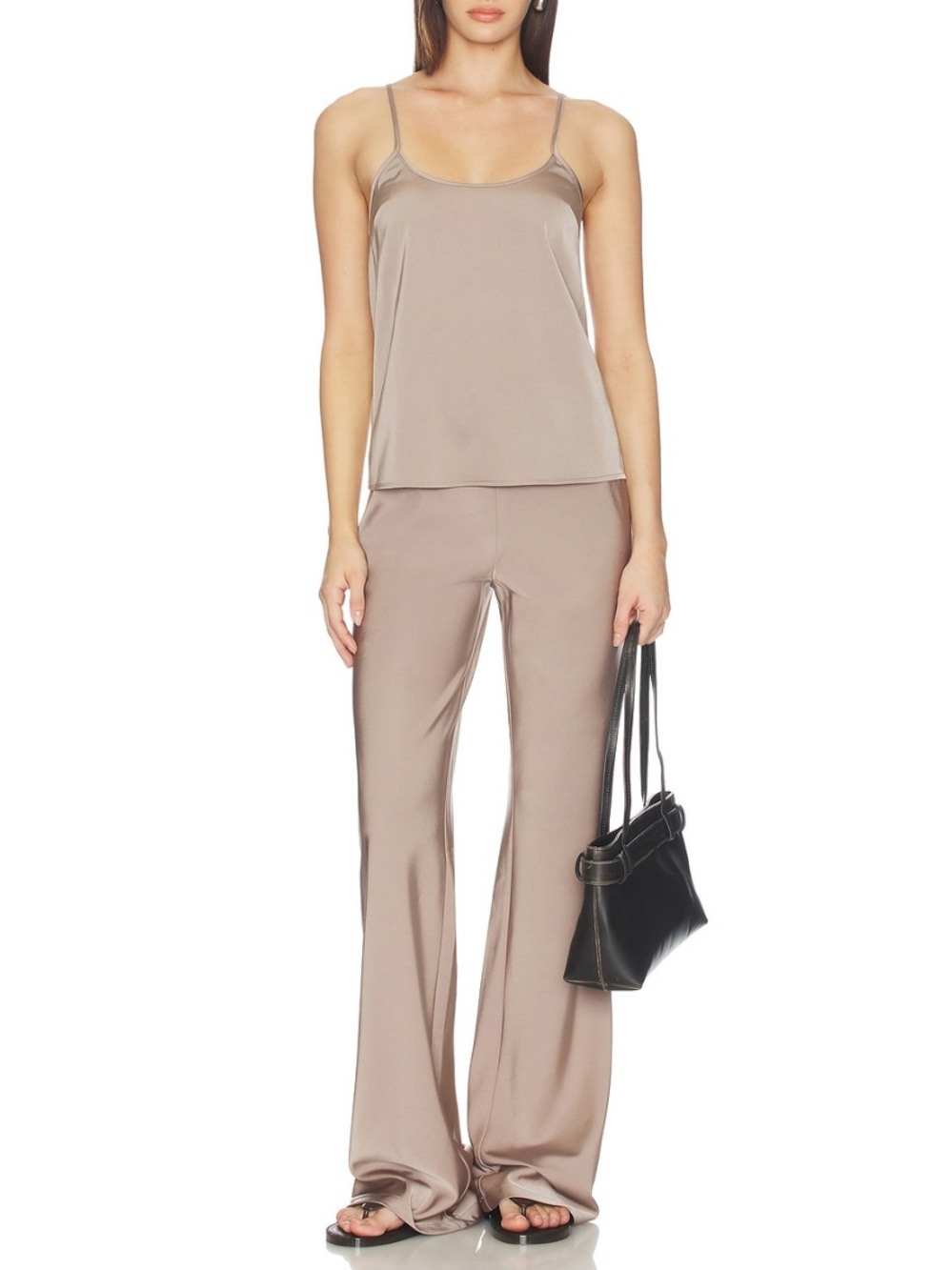 Women's Satin Wide-Leg Pants and Tank set
